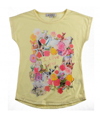 T-shirt fleure/animaux