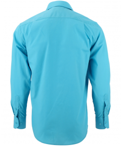 chemise unie turquoise