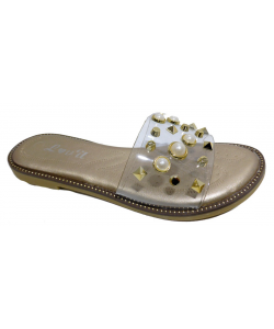 Sandale transparent perle