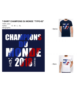 t-shirt france champion du monde